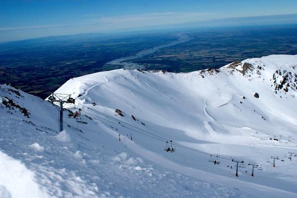 Stunning view from the summit at Mt Hutt 40 years after opening. 